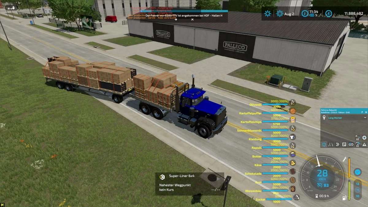 Mack Super Liner 6x4 Autoload V1200 Fs22 Mod Farming Simulator 22 Mod 9058