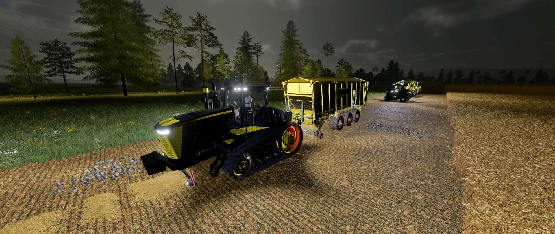 John Deere 9rt Black And Yellow V1000 Fs22 Mod Farming Simulator 22 Mod 5437