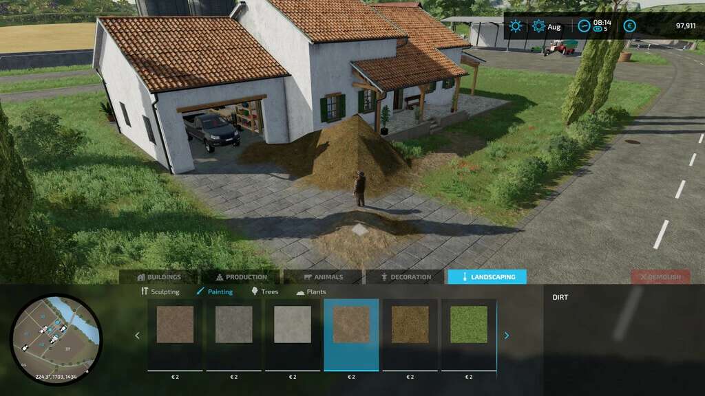 Paint And Terraform Anywhere v1.1.0.0 FS22 Mod / Farming Simulator 22 mod